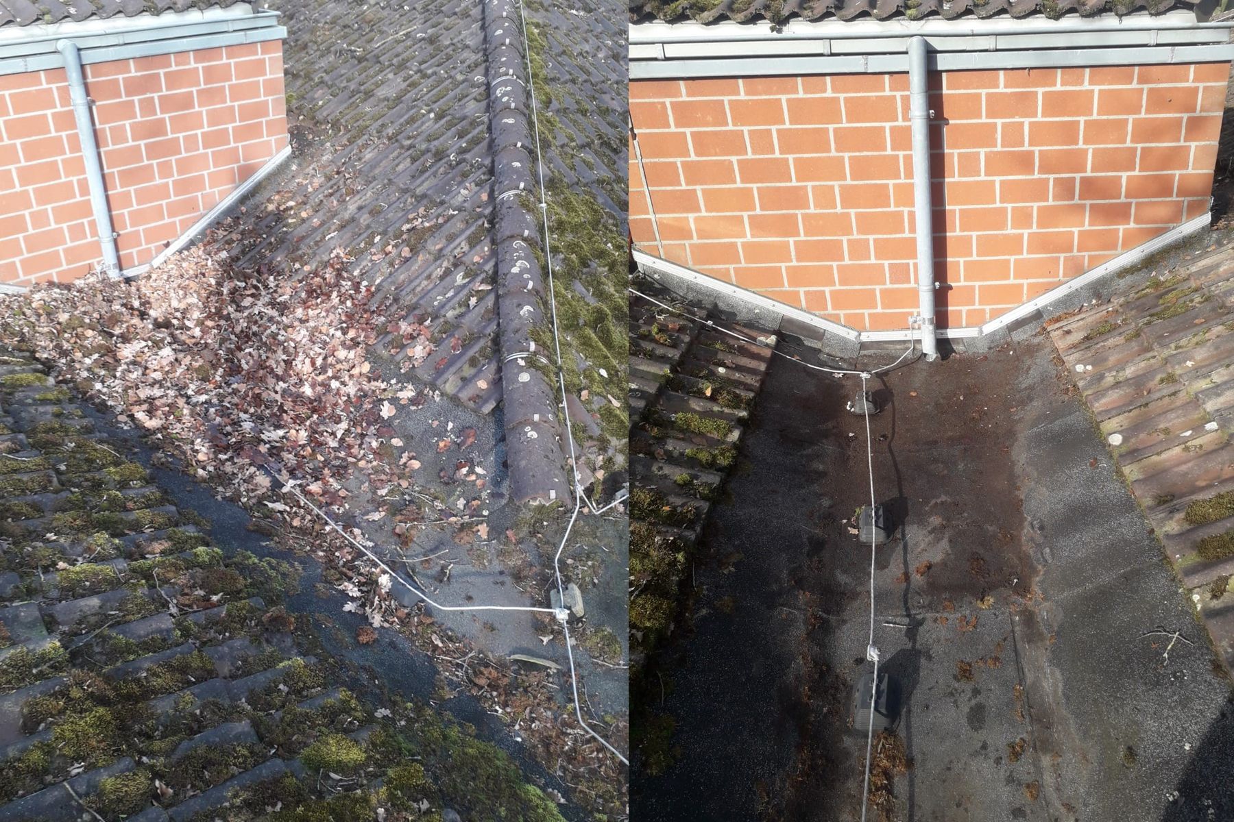 Roof gutter cleaning